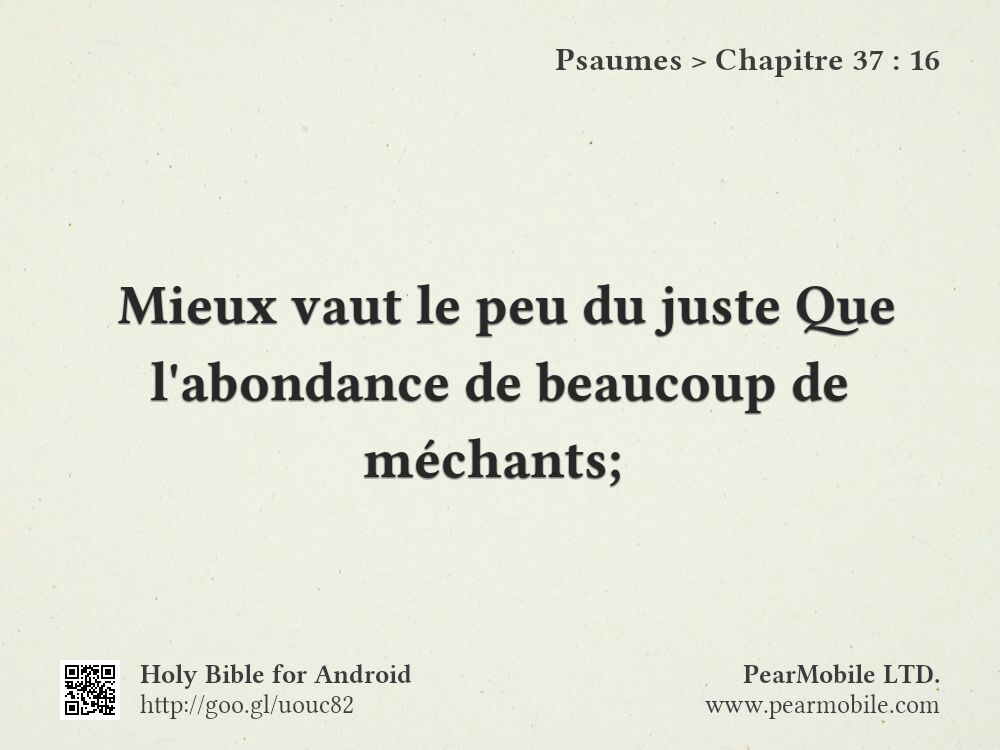 Psaumes, Chapitre 37:16